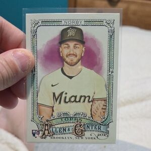 Topps Allen & Ginter 2023 Miami Card with Purple Accent